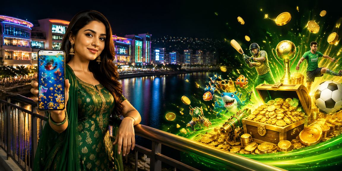 চট্টগ্রামে নিয়ন আলোয় ফিশিং গেম থিম